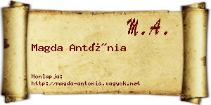 Magda Antónia névjegykártya