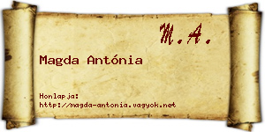 Magda Antónia névjegykártya