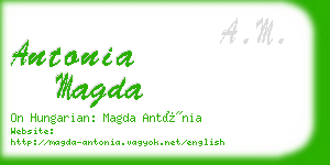 antonia magda business card